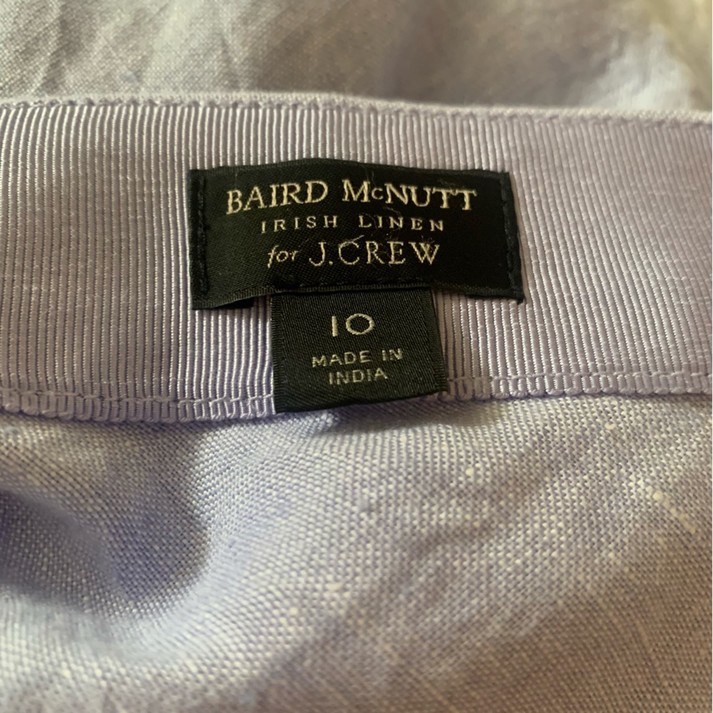 J CREW BAIRD MCNUTT IRISH LINEN SLIP SKIRT SIZE 10 EXCELLENT CONDITION - Picture 6 of 7